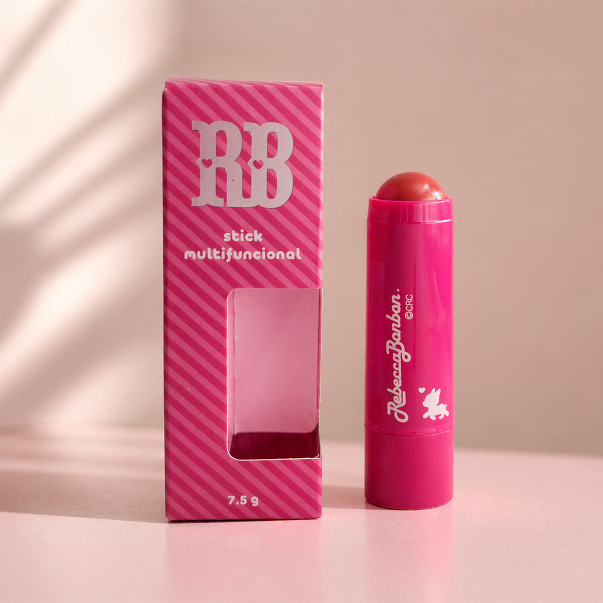 Stick Multifuncional - Blush, Sombra e Batom - Produto Vegano