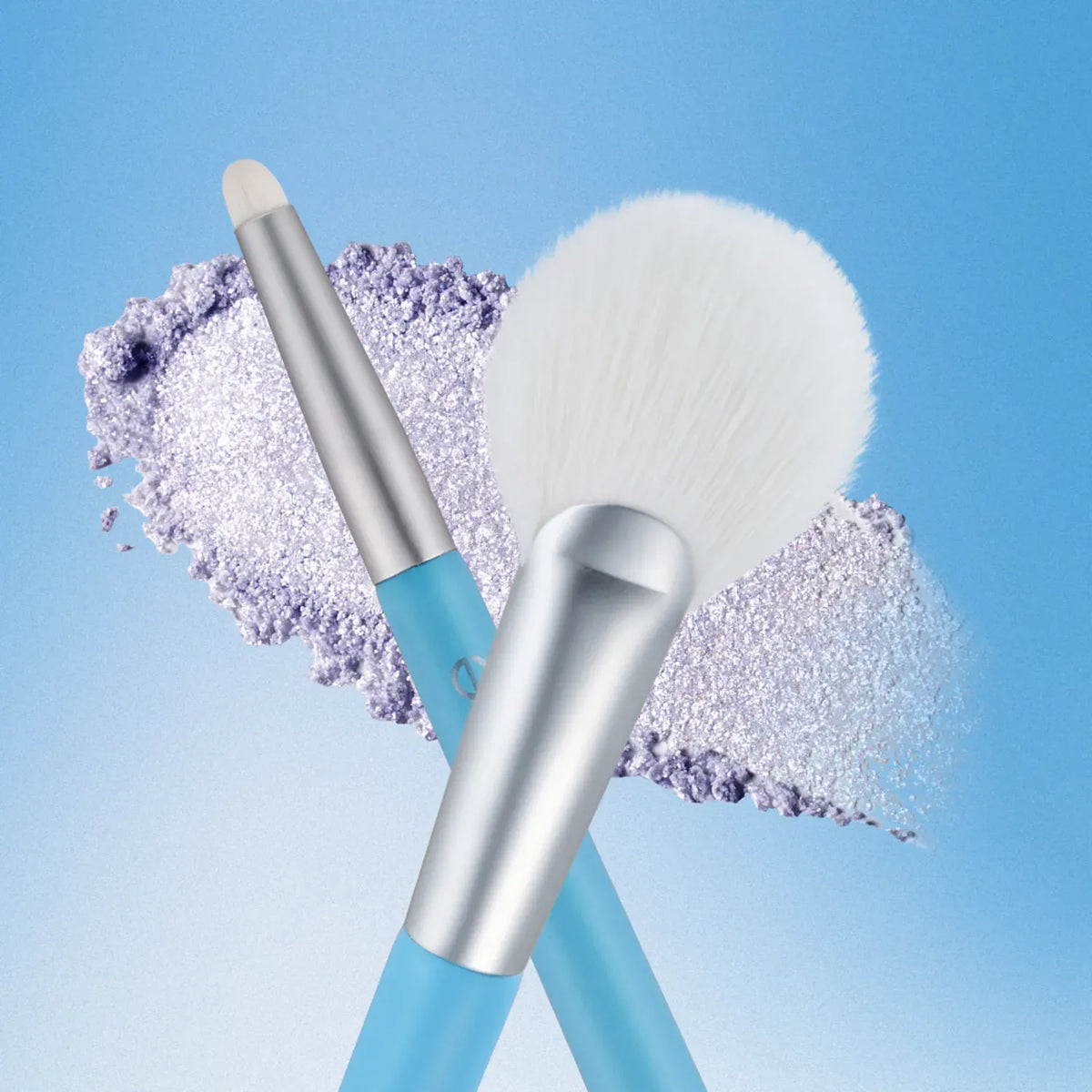 Featherlike Dual Highlighter Brush Azul Bebê