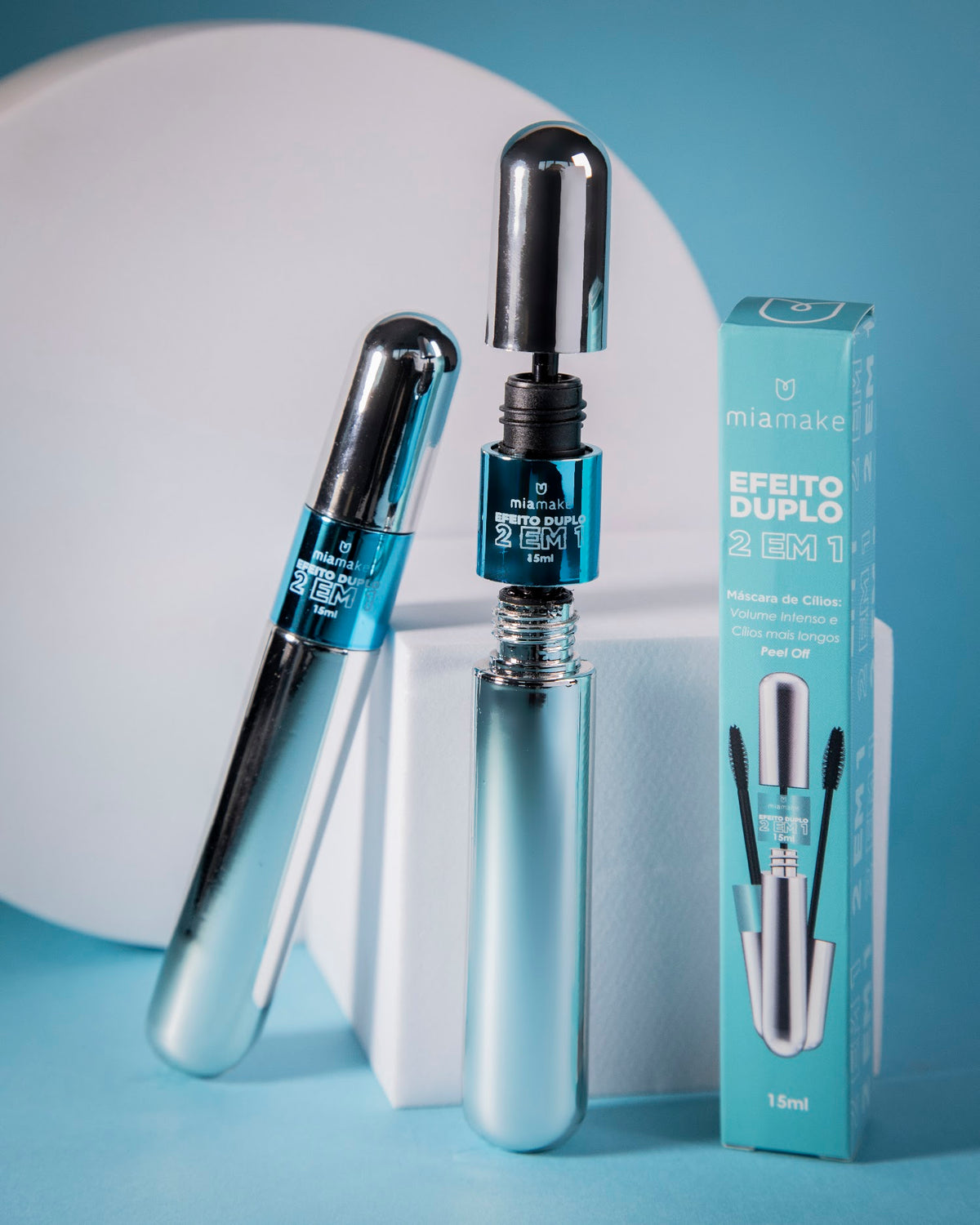 Efeito Duplo 2 em 1 Máscara de Cílios Peel Off