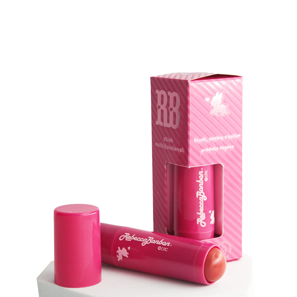 Stick Multifuncional - Blush, Sombra e Batom - Produto Vegano