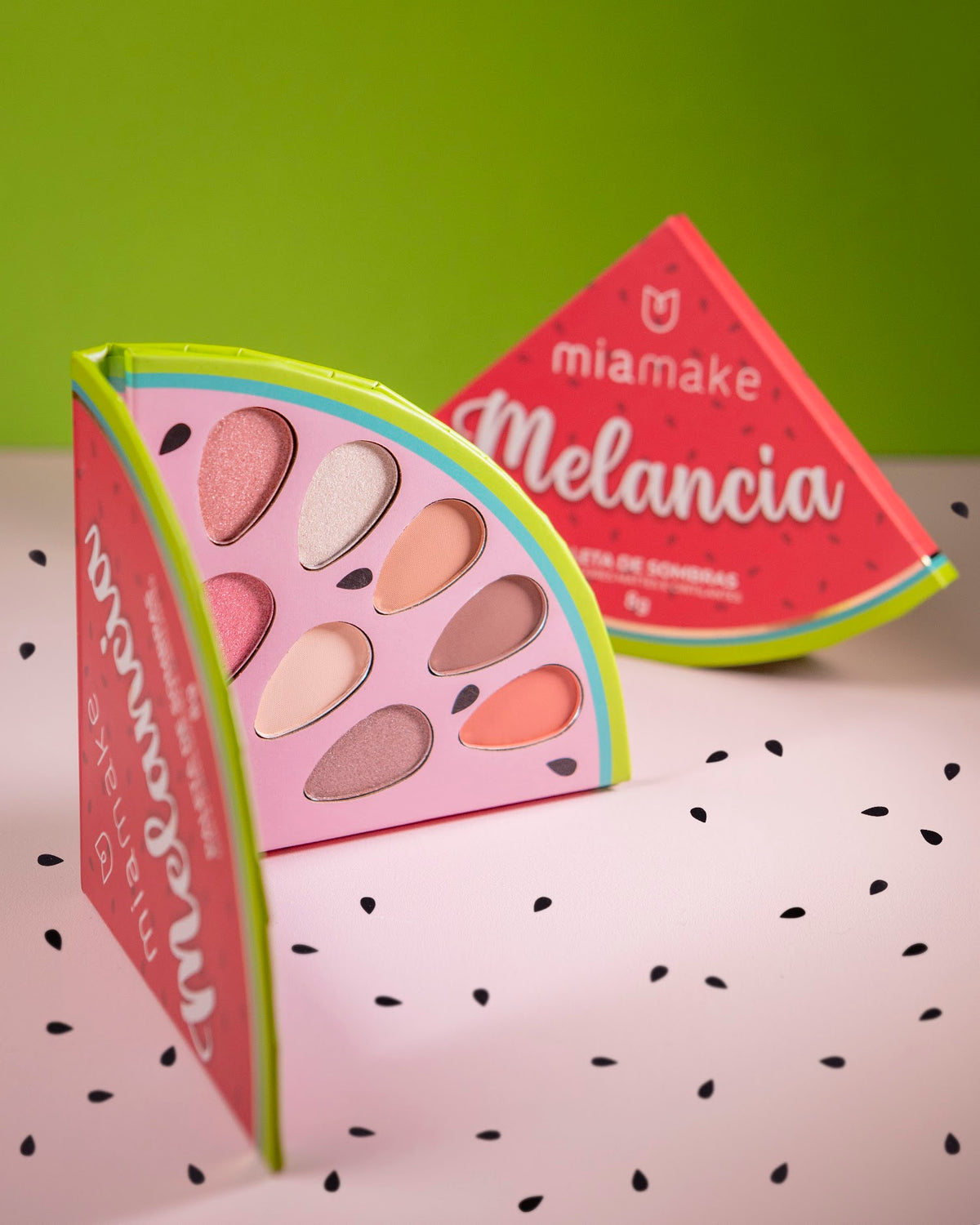 Paleta de Sombras com 8 cores Mattes e Cintilantes Melancia
