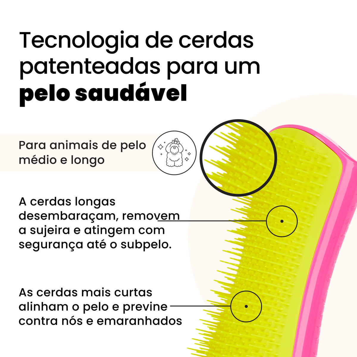 Pet Teezer Detangling Amarelo e Pink